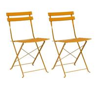vidaXL Sedie da Giardino Pieghevoli 2 pz Giallo Senape Acciaio