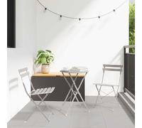 vidaXL Sedia Pieghevole da Giardino 2 pz Beige Metallo