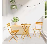 vidaXL Sedie da Giardino Pieghevoli 2 pz Giallo Senape Acciaio