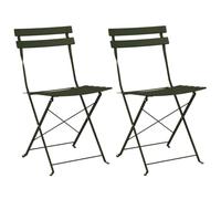 vidaXL Sedia da Patio Minimalista Verde Scuro Seduta Pieghevole in Metallo per Uso Esterno Mobili Confortevoli per Balconi Sedia Pieghevole Singola Sedie da Giardino Compatte Eleganti