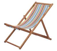 vidaXL Sedia pieghevole in tessuto e struttura in legno, multicolore