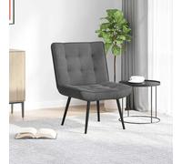 vidaXL Sedia Relax 64x74x84 cm Grigio Scuro in Velluto