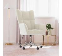 vidaXL Sedia Relax Bianco Crema Velluto