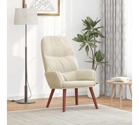 vidaXL Sedia Relax Bianco Crema Velluto