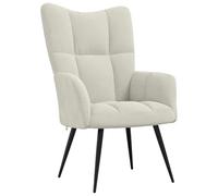 vidaXL Sedia Relax Bianco Crema Velluto