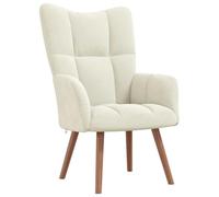 vidaXL Sedia Relax Bianco Crema Velluto