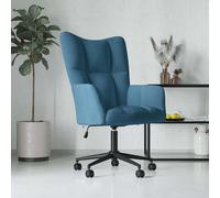 vidaXL Sedia Relax Blu in Velluto