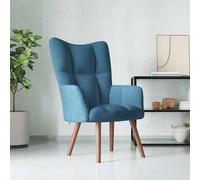 vidaXL Sedia Relax Blu in Velluto