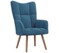 vidaXL Sedia Relax Blu in Velluto