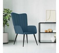 vidaXL Sedia Relax Blu in Velluto