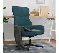 vidaXL Sedia Relax Blu in Velluto