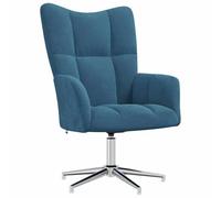 vidaXL Sedia Relax Blu in Velluto