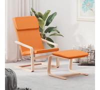 vidaXL Sedia Relax con Poggiapiedi Giallo Scuro in Tessuto