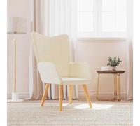 vidaXL Sedia Relax Crema in Tessuto