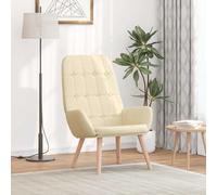 vidaXL Sedia Relax Crema in Tessuto