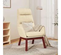 vidaXL Sedia Relax Crema in Tessuto