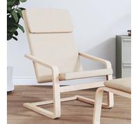 vidaXL Sedia Relax Crema in Tessuto