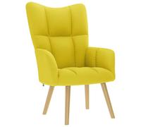 vidaXL Sedia Relax Giallo Chiaro in Tessuto