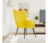 vidaXL Sedia Relax Giallo Senape in Tessuto