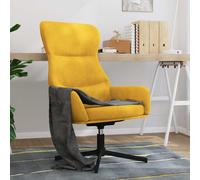 vidaXL Sedia Relax Giallo Senape in Velluto