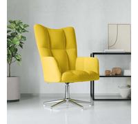 vidaXL Sedia Relax Giallo Senape in Velluto