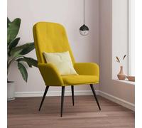 VidaXL Sedia Relax Giallo Senape in Velluto