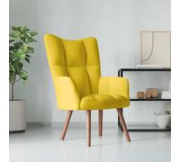 VIDAXL - Sedia Relax Giallo Senape in Velluto