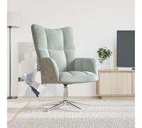 VIDAXL - Sedia Relax Grigio Chiaro in Velluto