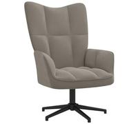 VIDAXL - Sedia Relax Grigio Chiaro in Velluto
