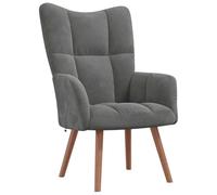 vidaXL Sedia Relax Grigio Scuro in Velluto