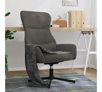 vidaXL Sedia Relax Grigio Scuro in Velluto