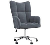 VIDAXL - Sedia Relax Grigio Scuro in Velluto