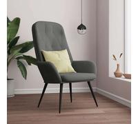 vidaXL Sedia Relax Grigio Scuro in Velluto