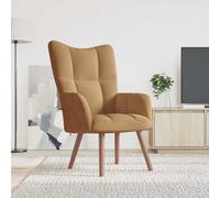 vidaXL Sedia Relax Marrone in Velluto