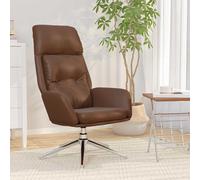 vidaXL Sedia Relax Marrone in Vera Pelle