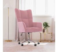 vidaXL Sedia Relax Rosa in Velluto