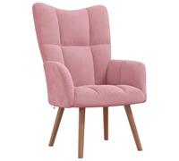 vidaXL Sedia Relax Rosa in Velluto