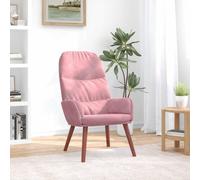 vidaXL Sedia Relax Rosa in Velluto