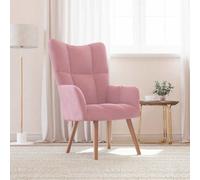 vidaXL Sedia Relax Rosa in Velluto