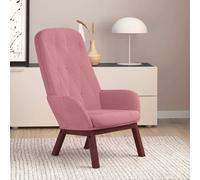 vidaXL Sedia Relax Rosa in Velluto