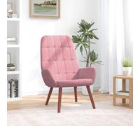 vidaXL Sedia Relax Rosa in Velluto