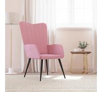 vidaXL Sedia Relax Rosa in Velluto