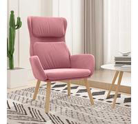 vidaXL Sedia Relax Rosa in Velluto