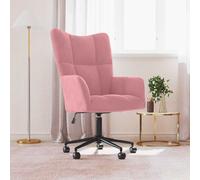 vidaXL Sedia Relax Rosa in Velluto