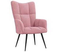 vidaXL Sedia Relax Rosa in Velluto