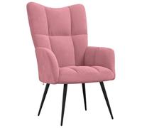 vidaXL Sedia Relax Rosa in Velluto