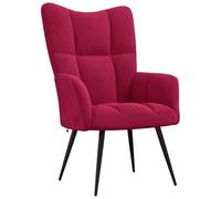 vidaXL Sedia Relax Rosso Vino in Velluto