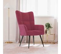 vidaXL Sedia Relax Rosso Vino in Velluto