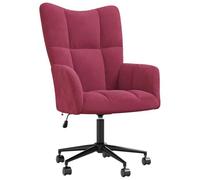 vidaXL Sedia Relax Rosso Vino in Velluto