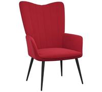 VIDAXL - Sedia Relax Rosso Vino in Velluto